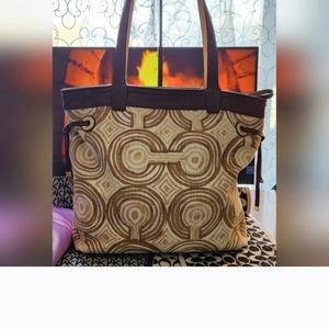 Coach Audry Optic Swirl Tote EUC!!